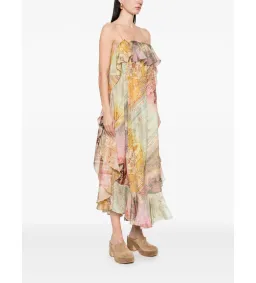 Zimmerman Tallow Ruffle Maxi Dress Multi Size 14 for rent on The Volte - image 2