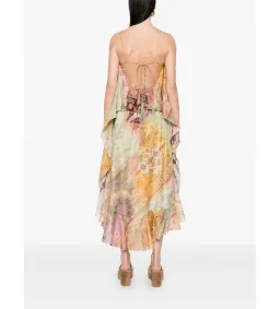 Zimmerman Tallow Ruffle Maxi Dress Multi Size 14 for rent on The Volte - image 3