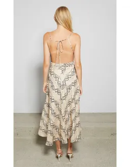 Franco Midi Dress in Snakeskin print in Size AU 10  for rent on The Volte - image 3