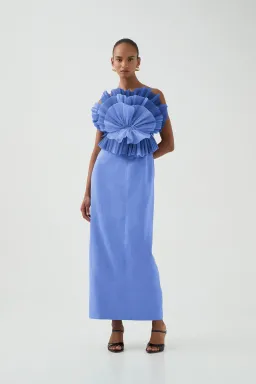 Aje Kira Midi Dress Ocean Wave Size 10 for rent on The Volte - image 1