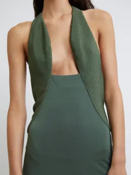 Christopher Esber Tailored Slope Halter Dress Green Size AU 8 for rent on The Volte - image 4