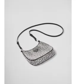 Prada Cleo Satin Bag With Crystals Silver for rent on The Volte - image 2
