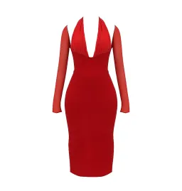 House of CB Yasmin Plunge Midi Dress Scarlet Size S/AU 8 for rent on The Volte - image 5