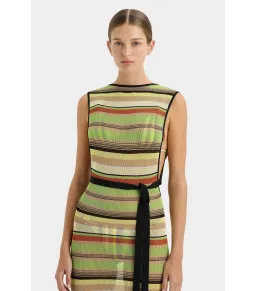 Sir The Label Coastline Tie Dress in Palm Stripe Size 4/AU 14 for rent on The Volte - image 2