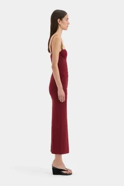 Sir Jacques Beaded Midi Dress Berry Size 1 / Size AU 8 for rent on The Volte - image 3