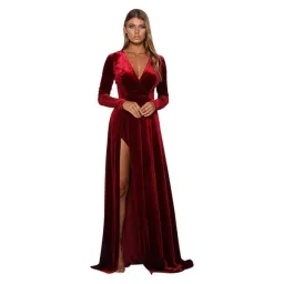 Elle Zeuitoune Fontaine Gown Wine size 8 (AU) for rent on The Volte - image 1