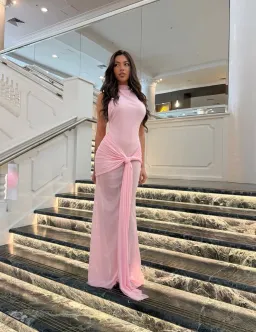 Effie Kats Roza Maxi Dress In Petal Pink Size M/AU 10 for rent on The Volte - image 9