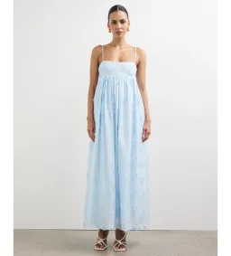 Minima Esenciales Tasnim Maxi Dress Blue Floral Size AU 16 for rent on The Volte - image 1