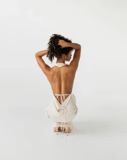 Arcane Ori Danielle Maxi Dress Ivory Size 10 for rent on The Volte - image 2