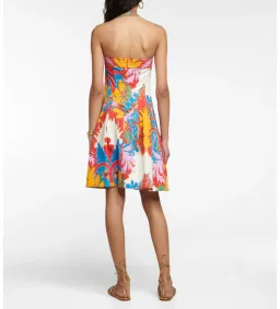 Etro Printed Halterneck Cotton Blend Mini Dress Size 8 for rent on The Volte - image 2