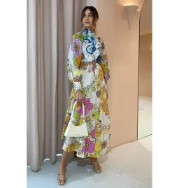 Alemais Farrah Cut Out Midi Dress Floral Multi Size AU 8 for rent on The Volte - image 2