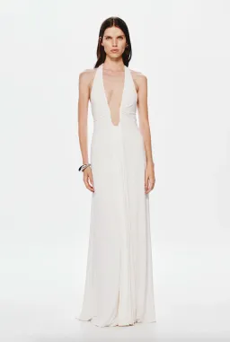 MISHA Jennifer Cupro Maxi White Size 4 for rent on The Volte - image 1