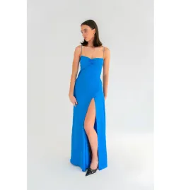 HNTR The Label Azul Gaia Gown Blue Size Size S / AU 8 for rent on The Volte - image 1