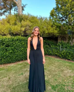 MISHA Jennifer Cupro Maxi Black Size 4 for rent on The Volte - image 1