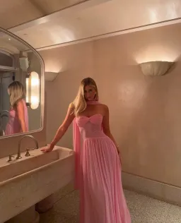 Raphaella Santana The Ophelia Dress Pink Size S/AU 8 for rent on The Volte - image 2