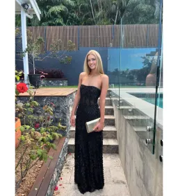 Manning Cartell Supreme Extreme Strapless Gown Black Size AU 4 for rent on The Volte - image 2