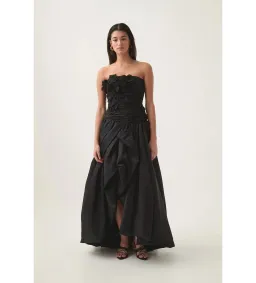 Aje Black Splendour Flower Gown in Black Size AU 8 for rent on The Volte - image 1
