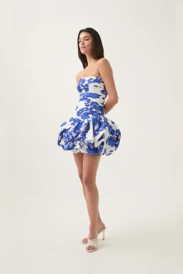 Aje Violette Bubble Hem Mini Dress Floral Size S/AU 8 for rent on The Volte - image 2