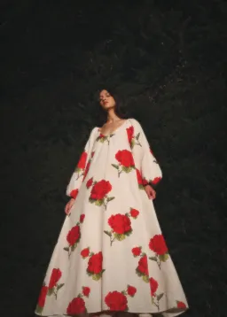 Morton Mac Delphina Dress Tall Crimson Ivy One Size for rent on The Volte - image 5