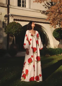 Morton Mac Delphina Dress Tall Crimson Ivy One Size for rent on The Volte - image 4