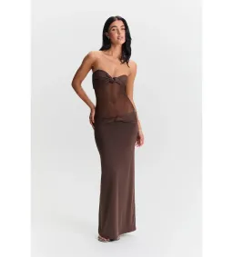 Sasha Therese Amara Maxi Dress Brown Size XS/AU 6 for rent on The Volte - image 1