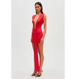 Misha Jennifer Cupro Mini Dress Red Size 6/XS for rent on The Volte - image 2