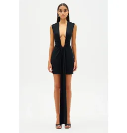 Misha Jennifer Cupro Mini Dress Black Size 8/S for rent on The Volte - image 1