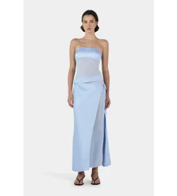 Ownley Patrice Strapless Top Size M/AU 10 and Ricky Midi Skirt Size S/AU 8 Baby Blue Set for rent on The Volte - image 1