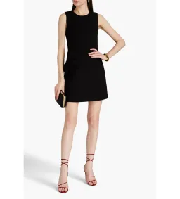 Rebecca Vallance Barbie-Bow Embellished Crepe Mini Dress Black Size AU 6 for rent on The Volte - image 1