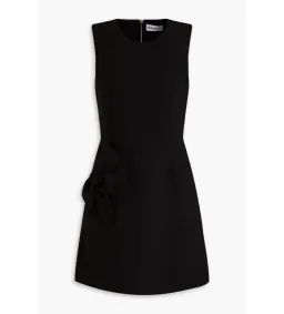 Rebecca Vallance Barbie-Bow Embellished Crepe Mini Dress Black Size AU 6 for rent on The Volte - image 4