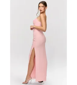 House of CB Adrienne Strapless Gown Pink Quartz Georgette Size XS / AU 6 for rent on The Volte - image 3