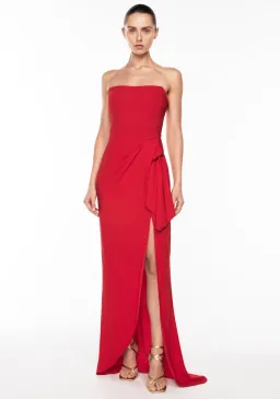 Manning Cartell Asymmetrical Games Strapless Maxi Gown Red Size AU 6 for rent on The Volte - image 1