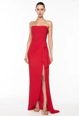 Manning Cartell Asymmetrical Games Strapless Gown Maxi Red Size AU 8 for rent on The Volte - image 1