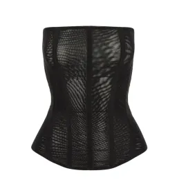 Leau White Muse Mesh Corset Top in Black Size AU 12 for rent on The Volte - image 3