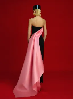 Solace London The Kinsley Maxi Dress in Soft Pink and Black - Size 8 for rent on The Volte - image 3