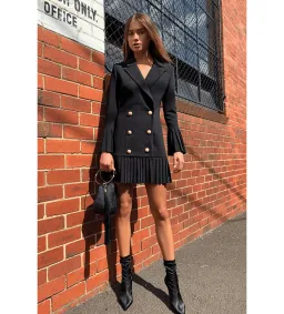 Misha Jordie Blazer Mini Dress Black Size AU 8  for rent on The Volte - image 5