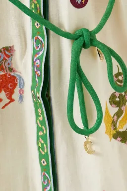 Alemais Seeker Embroidered Shirtdress Print in Size 8 for rent on The Volte - image 3