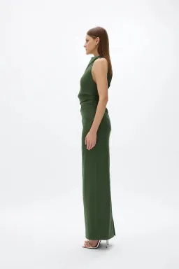 Rachel Gilbert Lottie Gown; Forest Green; size 12 for rent on The Volte - image 5
