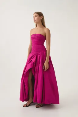 Aje  Magenta Violette Bubble Hem Maxi Gown Size 10 for rent on The Volte - image 3