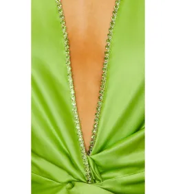 Khanums X Revolve Halter Gown in Pear Green Size M / AU 10 for rent on The Volte - image 4