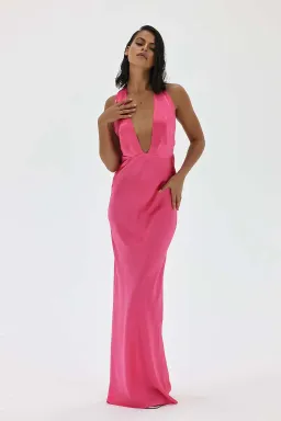 Natalie Rolt Pink Angelica Gown in Pink Size 8 for rent on The Volte - image 1