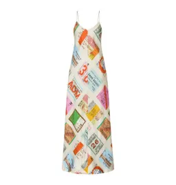 Oroton Ticket Print Slip Maxi Dress  Multi Size AU 14  for rent on The Volte - image 5