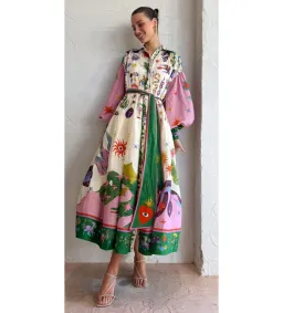 Alemais Seekers Shirtdress In Multi Size 10 for rent on The Volte - image 1