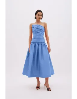 Rachel Gilbert Banks Midi Dress Blue Size 12 for rent on The Volte - image 1