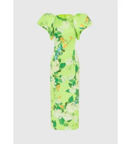 Leo Lin Lucinda Printed Maxi Dress Hydrangea Lime Size 14 for rent on The Volte - image 1