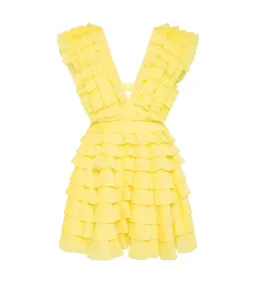Aje Reflection Mini Dress Yellow Size 14 for rent on The Volte - image 3