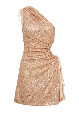 Sonya Moda Nour Mini Dress Gold Sequins Size XS/ AU 6 for rent on The Volte - image 5