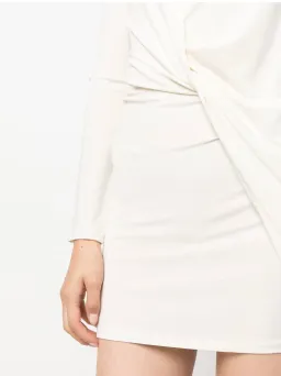 Jacquemeus La Robe Bahia Jersey Mini Dress Cream Size 8 for rent on The Volte - image 2