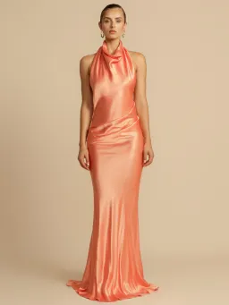 Arcina Ori Gaia Dress Papaya Size XS / AU 6 for rent on The Volte - image 1