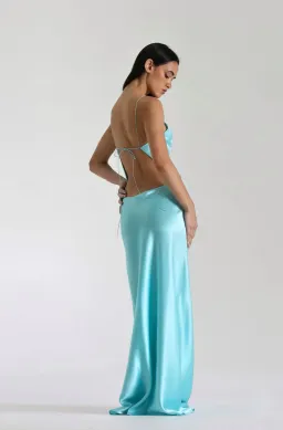Natalie Rolt Turquoise Iris Gown Size 1 / AU 8 for rent on The Volte - image 3
